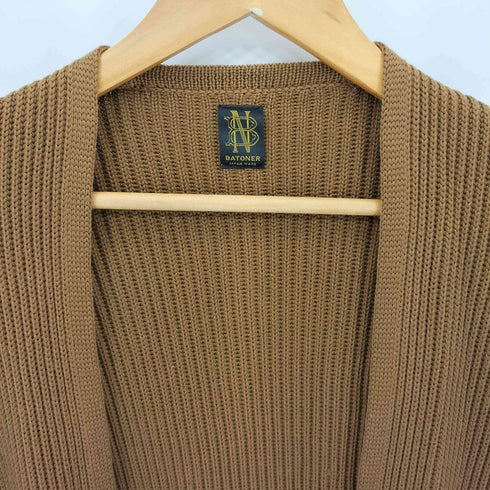 バトナー BATONER ウール7G両畦ニットガウン カーディガン レディース  1